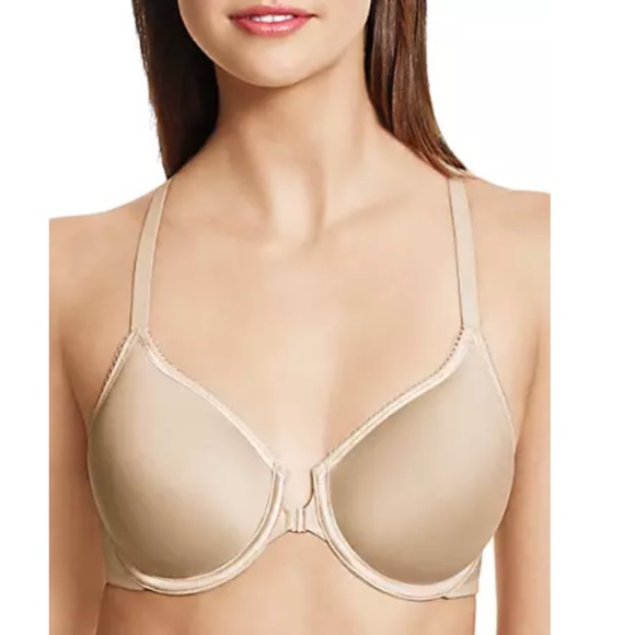 Wacoal 853292 Basic Beauty Front Close Contour Bra Beige Sand 38DDD NWOT - Picture 1 of 4